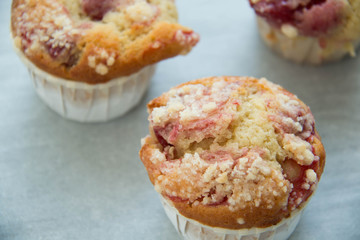 baked  handmade cherry muffins