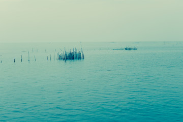 Fototapeta premium The blue water in the evening sweet.