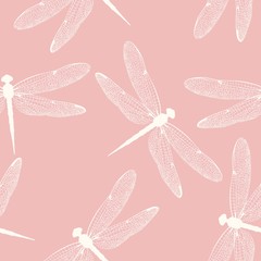 Dragonflies seamless background