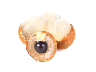 Longans on a white background