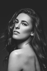 Fototapeta premium Beautiful girl with long heathy thick hair