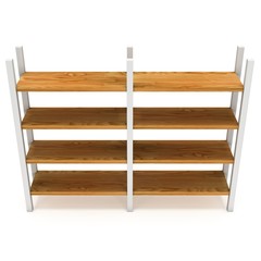 Storage stack. 3D render isolated on white. Platform or Stand Illustration. Template for Object Presentation.