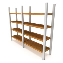 Storage stack. 3D render isolated on white. Platform or Stand Illustration. Template for Object Presentation.