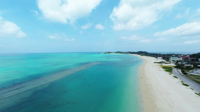 沖縄空撮 オクマビーチ HD