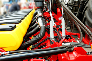 Heavy equipment on agricultural exhibition