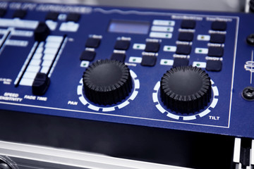 Sound mixer, close up