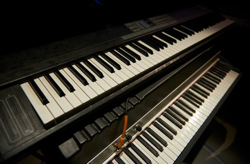 Fototapeta na wymiar Piano keys. Full-sized keyboard.