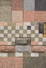 colored granite paving slabs with a beautiful high-quality texture