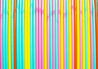 colorful background made of tubules for drinks