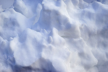 Close up view of white soft snow outdoors