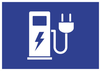 psn7 ParkingSignNew psn - Hinweis - Schild - Zeichen - Ladestation für Elektrofahrzeuge - DIN A1 A2 A3 A4 Poster - blau xxl g4850