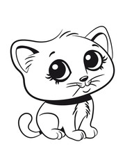 Cat baby cute sits sweet