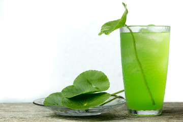 Heart shape of green Asiatic Pennywort (Centella asiatica ,Water