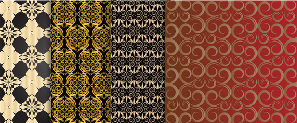Set of 4 pattern Indy backgrounds for design