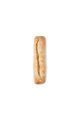 Bread loaf on white background.