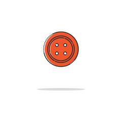 Clothing button color thin line icon.Mbe minimalism style
