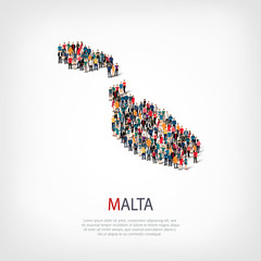 people map country Malta vector