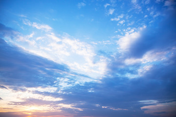 Obraz premium Background with bright blue morning sky