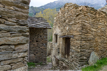 Old stone house in a mountain village.