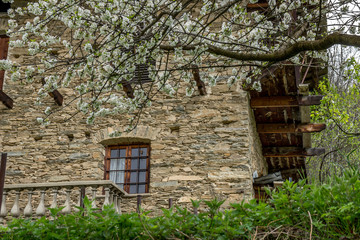 Old stone house in a mountain village.