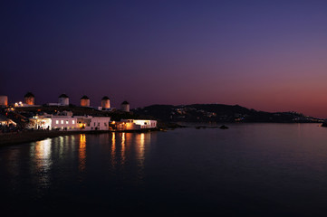 Naklejka premium Sunset in Mykonos