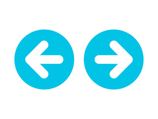 Left right or back next arrow icon blue