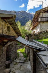 Old stone house in a mountain village.