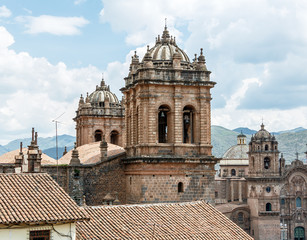 Cusco cathedral in Sacred Valley, Peru. (UNESCO World Heritage Site)