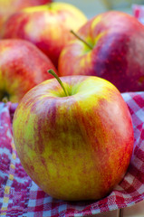 Big red apple on the table