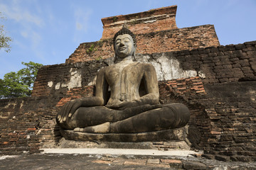 タイ国スコータイ遺跡の仏像