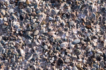 Background with pebbles and small stones