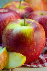 Big red apple on the table