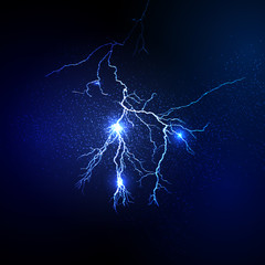 Thunderstorm and lightnings Magic and bright lighting effects