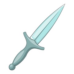 Hunting knife icon. Cartoon illustration of hunting knife vector icon for web design