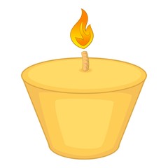 Candle icon. Cartoon illustration of candle vector icon for web design