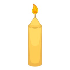 Christmas candle icon. Cartoon illustration of candle vector icon for web design