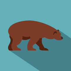 Bear icon. Flat illustration of bear vector icon for web