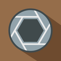 Close objective icon. Flat illustration of close objective vector icon for web