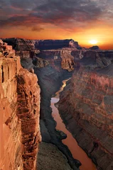 Poster Grote canion, Arizona. De Grand Canyon is een steile canyon uitgehouwen door de Colorado-rivier in de staat Arizona. © Alexey Suloev
