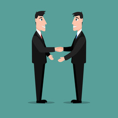 Two businessmen shaking hands