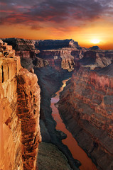 Grand canyon, Arizona. The Grand Canyon is a steep-sided canyon carved by the Colorado River in the...