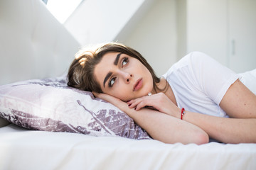 Fototapeta premium Young beautiful woman sleeping