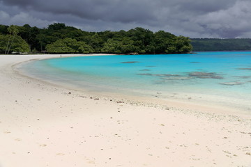 White sands-blue green water-Champagne beach. Espiritu Santo island-Vanuatu. 7364