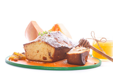 pumpkin muffins with honey and raisins