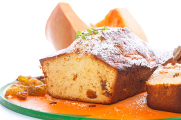 pumpkin muffins with honey and raisins