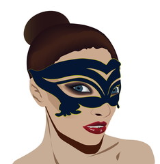 Woman in mask