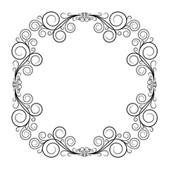 Tracery Frame Isolated On White.