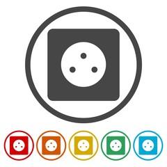 Power socket vector icon 