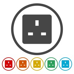 Power socket vector icon 