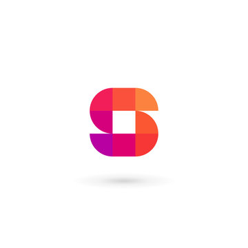 Letter S mosaic logo icon design template elements